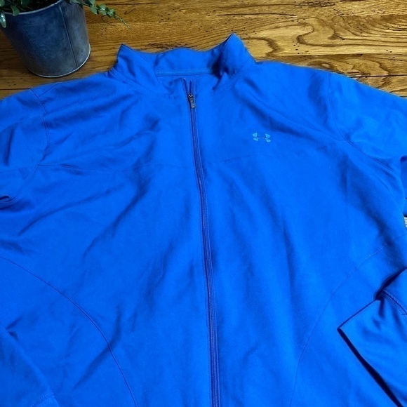 Under Armour Nylon Jacket Blue Full Zip Size L. - Picture 3 of 8